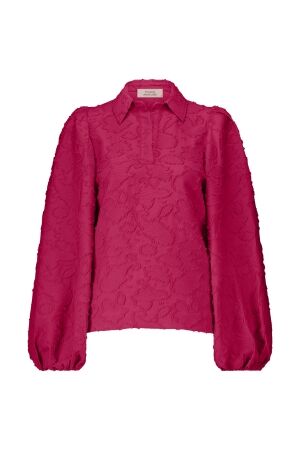 Studio Anneloes Studio Anneloes rianne jacquard top 12568 T-shirt Lange mouw 5200 cherise