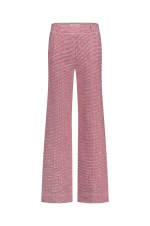 Studio Anneloes Studio Anneloes lexie tweed trousers 12570 Broek 5211 cherise/offwhite