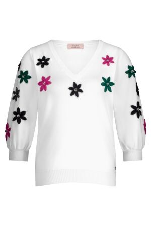 Studio Anneloes Studio Anneloes lenthe flower pullover 12579 Trui 1100 off white