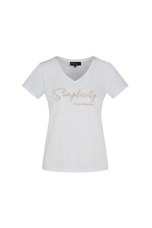 Elvira Casuals Elvira Casuals t-shirt simplicity e1 25-041 T-shirt Korte mouw 796 ecru