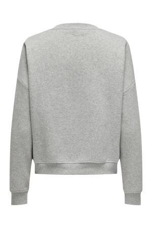 Only Only onlsweat life l/s crew o.size state noos Sweater light grey melange san diego