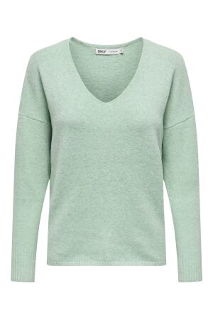 Only Only onlrica life l/s v-neck pullo knt noos Trui lichen w. melange