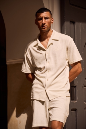Croyez Homme Croyez Homme fraternit? towelling shirt cr1-hs25-65 Overhemd 333 off-white
