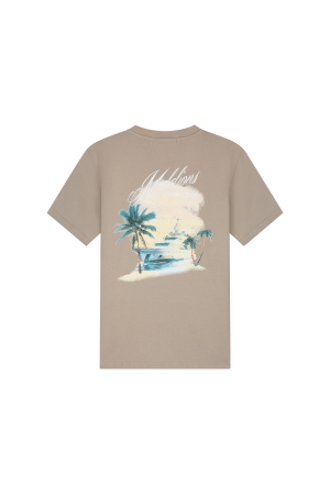 Malelions Malelions yacht t-shirt mm1-hs25-57 Print T-shirts 336 taupe