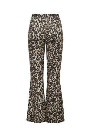 Only Only onlanna rib flared aop legging cs jrs Leggings black leo