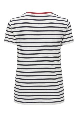 Only Only onlheart life s/s tee jrs noos T-shirt Korte mouw cloud dancer night sky / red heart