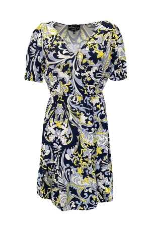 Elvira Casuals Elvira Casuals e1 22-066 dress eliv Jurk 872 navy ibiza print