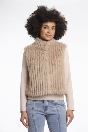 Rino & Pelle Rino & Pelle dava.7002511 gilet with closure Vest 10866 oat