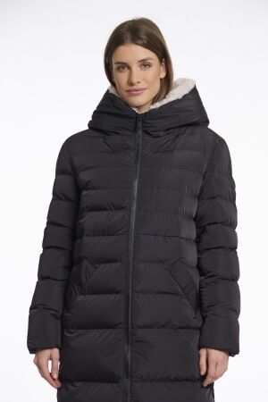Rino & Pelle Rino & Pelle keilafur.7002511 long padded hooded coat Winterjassen 10793 black stone