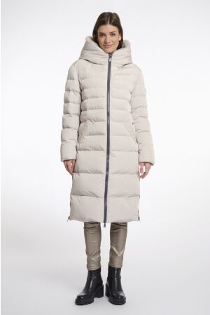 Rino & Pelle Rino & Pelle keilafur.7002511 long padded hooded coat Winterjassen 10509 stone