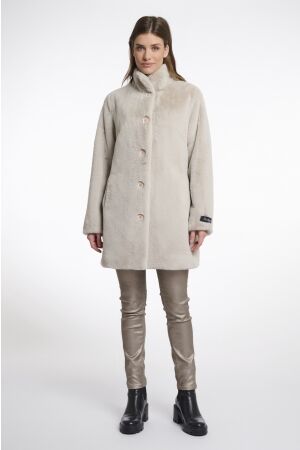 Rino & Pelle Rino & Pelle nonna.7002511 single breasted fake fur coat Winterjassen 9030 birch