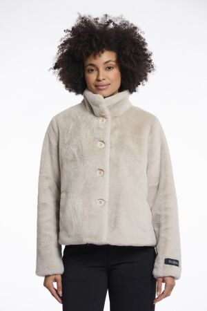 Rino & Pelle Rino & Pelle vie.7002511 single breasted fake fur jacket Jackets 9030 birch