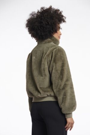 Rino & Pelle Rino & Pelle ambra.7002511 short fake fur jacket Jackets 10867 green ash