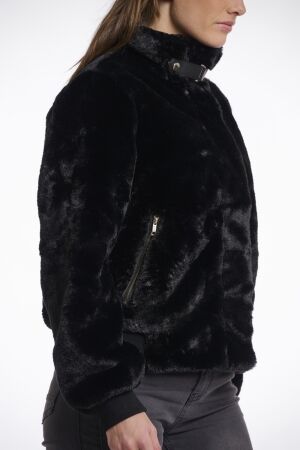 Rino & Pelle Rino & Pelle ambra.7002511 short fake fur jacket Jackets 9900 black