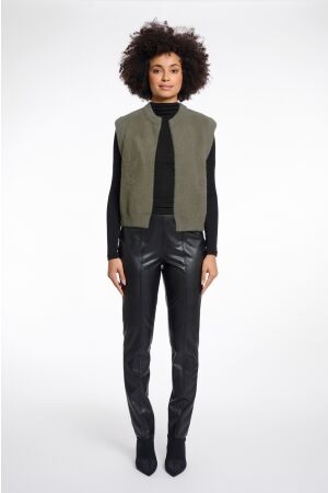 Rino & Pelle Rino & Pelle elona.5002511 short waistcoat Gilets 10867 green ash