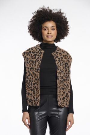 Rino & Pelle Rino & Pelle elona.5012511 short waistcoat Gilets 8980 leopard