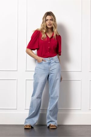 Studio Anneloes Studio Anneloes poppy butterfly blouse 12613 Blouse 3200 deep red