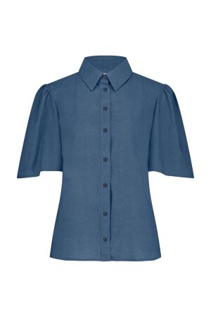 Studio Anneloes Studio Anneloes poppy butterfly denim blouse 12621 Blouse 6200 denim blue