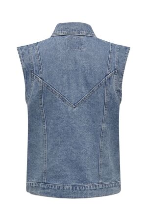 Only Only onlkennedy sl dnm waistcoat bj noos Gilets medium blue denim