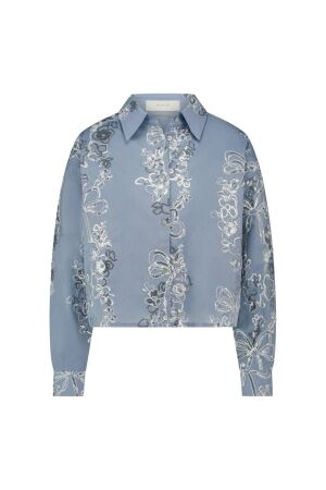 Nukus Nukus tessa blouse paillet nks02048 Blouse 46 sky