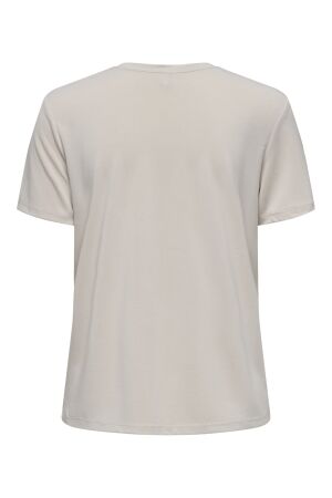 Only Only onlfree life reg s/s leaf top box jrs 15303212 T-shirt Korte mouw pumice stone sweet escapisme