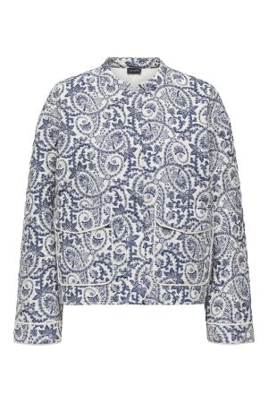 Only Only onlhallie quilted jacket otw noos Jackets cloud dancer blue tile print