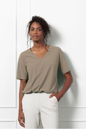 Studio Anneloes Studio Anneloes vicky shirt 12733 T-shirt Korte mouw 2200 latte