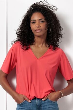 Studio Anneloes Studio Anneloes vicky shirt 12733 T-shirt Korte mouw 2800 coral red