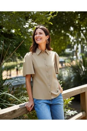 Studio Anneloes Studio Anneloes poppy butterfly blouse 12740 Blouse 2200 latte