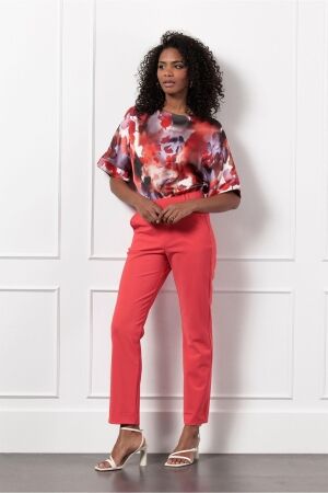 Studio Anneloes Studio Anneloes anne bonded trousers 12652 Broek 2800 coral red
