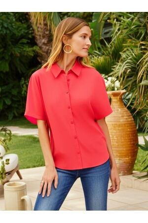 Studio Anneloes Studio Anneloes barb blouse 12658 Blouse 2800 coral red
