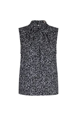 Studio Anneloes Studio Anneloes lesia leaves top 12662 Tops en Singlets 9011 black/off white