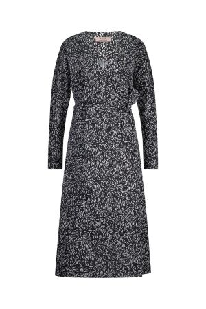 Studio Anneloes Studio Anneloes angie leaves dress 12663 Jurk 9011 black/off white