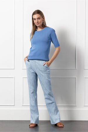 Studio Anneloes Studio Anneloes lana ssl pullover 12707 Trui korte mouw 6000 mid blue