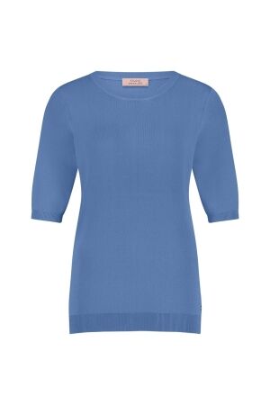 Studio Anneloes Studio Anneloes lana ssl pullover 12707 Trui korte mouw 6000 mid blue