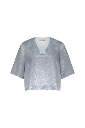 Studio Anneloes Studio Anneloes princilla top 12675 T-shirt Korte mouw 6001 mid blue/silver