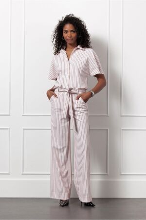 Studio Anneloes Studio Anneloes maggie pinstripe jumpsuit 12802 Jumpsuit 1969 pale pink/dark blue