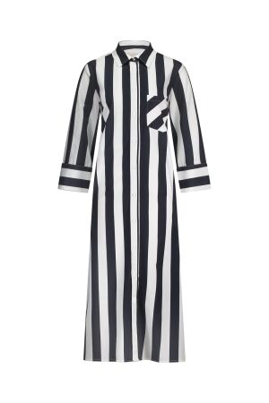 Studio Anneloes Studio Anneloes soof stripe dress 12804 Jurk 6911 dark blue/off white