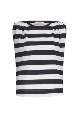 Studio Anneloes Studio Anneloes leona stripe top 12805 Tops en Singlets 6911 dark blue/off white