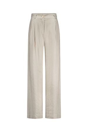 Studio Anneloes Studio Anneloes jobke stripe trousers 12812 Broek 2211 latte/off white