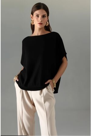 Studio Anneloes Studio Anneloes lenti pullover 12708 Trui korte mouw 9000 black