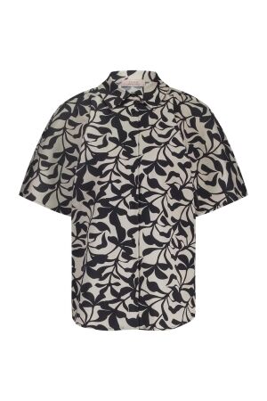 Studio Anneloes Studio Anneloes barb leafs blouse 12778 Blouse 1469 kit/dark blue