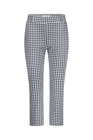 Studio Anneloes Studio Anneloes anne small check capri trousers 12789 Capri 6911 dark blue/off white
