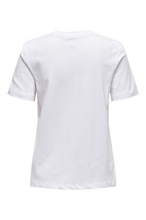 Only Only onlketty life s/s o-neck top jrs noos T-shirts bright white lemon