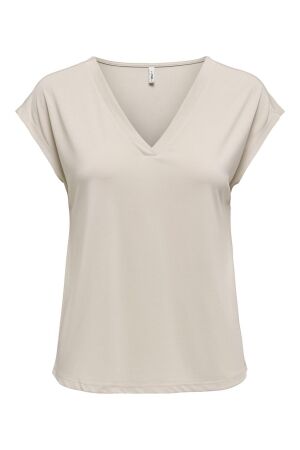 Only Only onlfree life s/s mod.v-neck top jrs noos T-shirt Korte mouw pumice stone