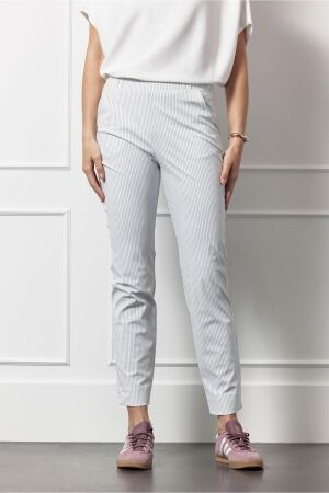 Studio Anneloes Studio Anneloes anne bnd pinstripe trousers 12749 Broek 1169 off white/dark blue