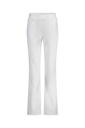 Studio Anneloes Studio Anneloes flair bnd pinstripe trousers 12751 Flared 1169 off white/dark blue