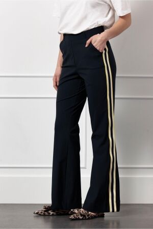 Studio Anneloes Studio Anneloes nola tape flair trousers 12752 Flared 6900 dark blue