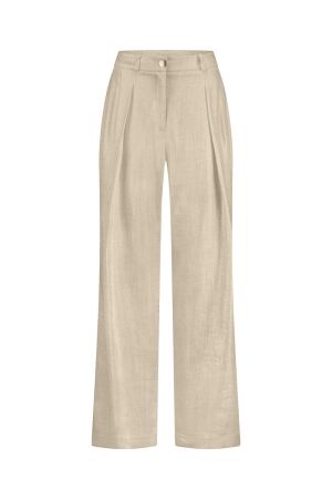 Studio Anneloes Studio Anneloes riley gold linen trousers 12761 Broek 0002 gold