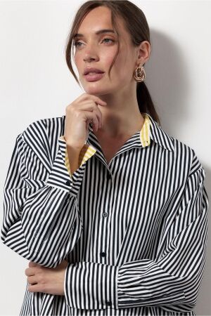 Studio Anneloes Studio Anneloes tamar stripe blouse 12764 Blouse 6911 dark blue/off white